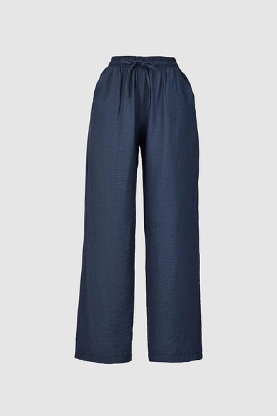 birizmoda High Waist Wide Leg Summer Trousers - Smoked