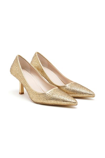Desa Rochie de seara de dama Gold Stone Stiletto