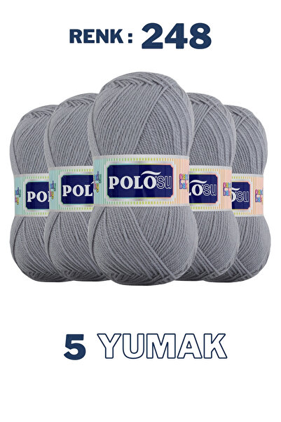 Polosu (5 Adet) Candy Baby %100 Premium Akrilik Bebek Örgü İpliği - 248 - Güm...