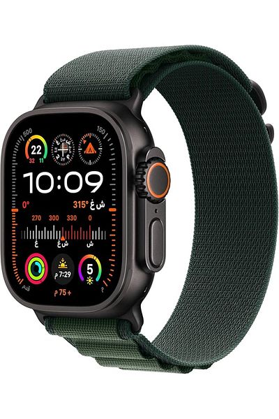 Apple Watch Ultra 2 (2024) GPS + Cellular 49mm Black Titanium Case With Dark Green Alpine Loop
