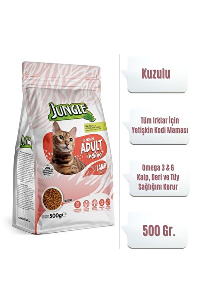 Jungle Yetişkin Kedi Maması Kuzu Etli 500 gr.