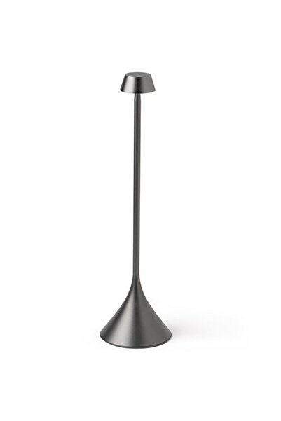 Steli Shade Led Desk Lamp Metallic Grey