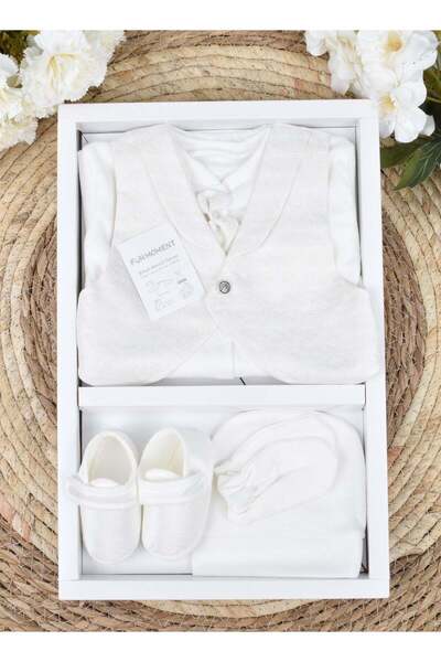 Fun Moment طقم هدايا ملابس حديثي الولادة - 4 قطع