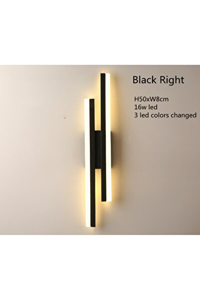 Choice 3 ألوان متغيرة، مصباح حائط LED أسود يمين لغرفة النوم، شمعدانات جدارية، أنبوب خط نحاسي، عاكس ضوء أكريليك I