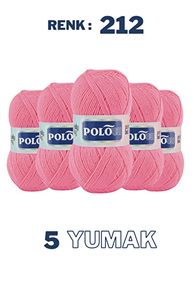 Polosu (5 Adet) Candy Baby %100 Premium Akrilik Bebek Örgü İpliği - 212 - Şek...