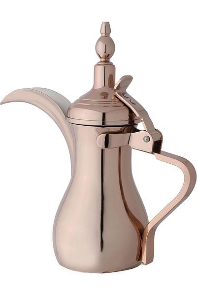 ALSAIF Small Saif Dallah, ideal for preparing and serving Arabic coffee, golden color