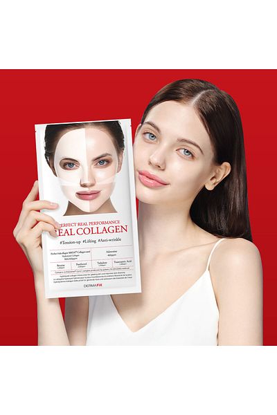 dermafix Real Collagen Real Collagen Mask Firming and Anti-Wrinkle Face Mask 8 Pieces