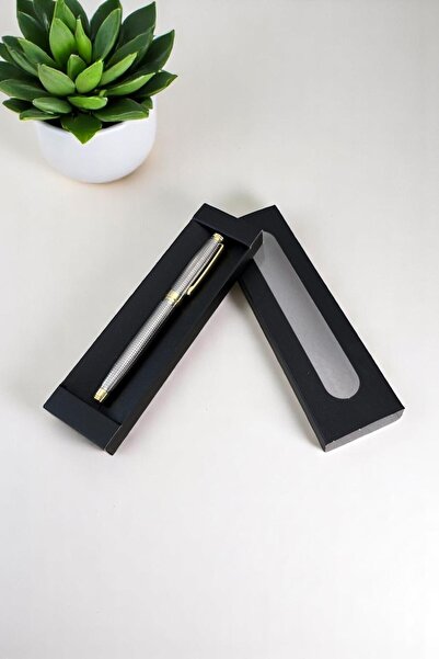 nesnelgift İşlemeli Metal Roller Kalem - Gümüş