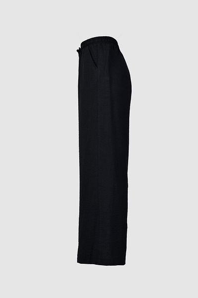 birizmoda High Waist Wide Leg Summer Pants - Black