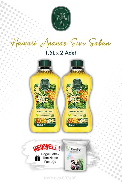 Eyüp Sabri Tuncer Hawaiian Pineapple X2 1.5L Liquid Soap & Rosie