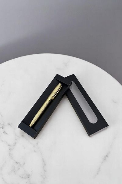 Nesnel Gift Engraved Metal Rollerball Pen - Gold