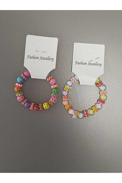 Eva Rose 2Pcs Girls Bracelet Jewelry and Elastic Beads Bracelet for 3-12 Years Old Kids
