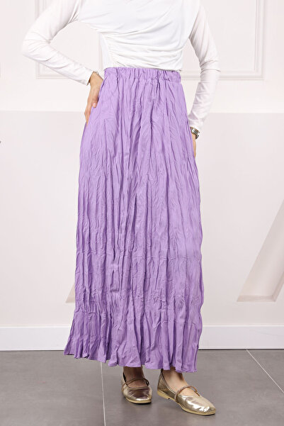 İmajButik Lilac Elastic Waist Skirt