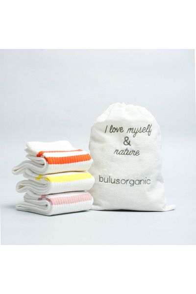 Buluş Organic 3-Piece Girl's Tennis Socks