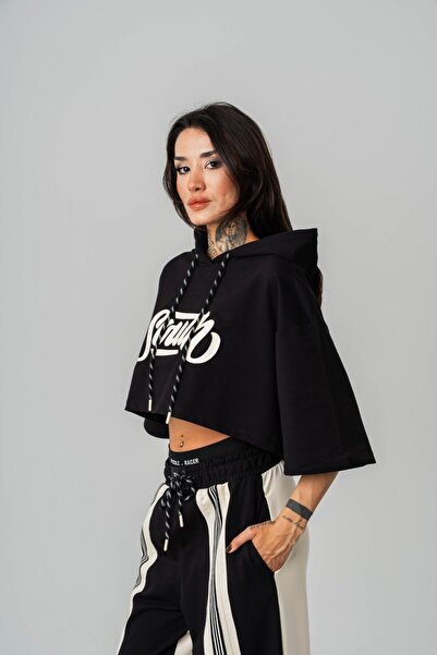 go gang own Γυναικείο μπλουζάκι South Crop Hooded