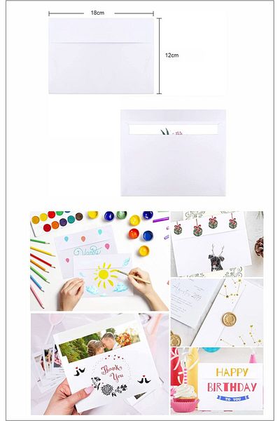 Hsn White Envelope 1000 Pieces 12X18 cm Invitation