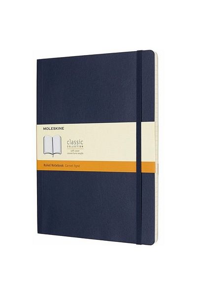 Moleskine XL Size Navy Blue Striped Soft Notebook Cover