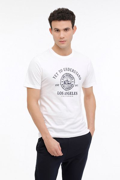 Kinetix Tricou ML LANGLS 11ESCTY-120 4FX Beyaz Erkek Kısa Kol