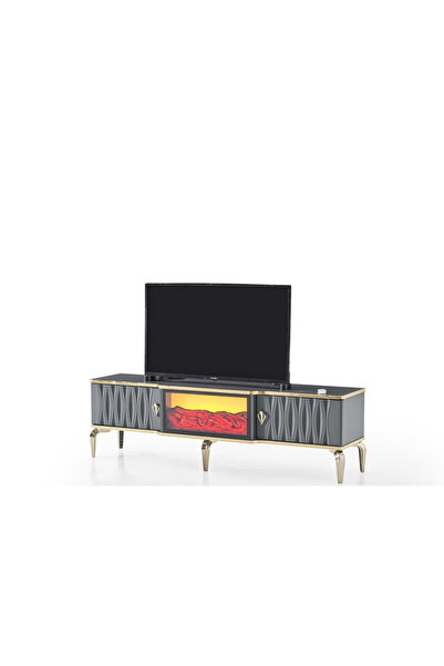 Led TV ünitesi şömine