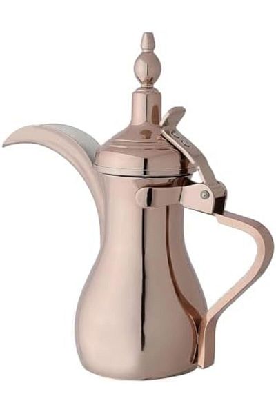 ALSAIF Dallah from Saif, size 10 oz., ideal for preparing and serving Arabic coffee. Gold color.