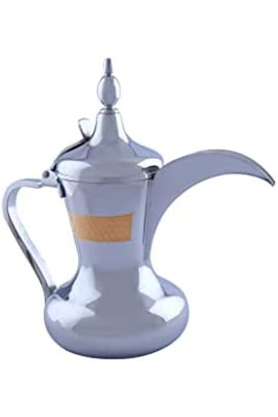 ALSAIF Dallah from Saif, 48 oz., ideal for preparing and serving Arabic coffee. Gold color.