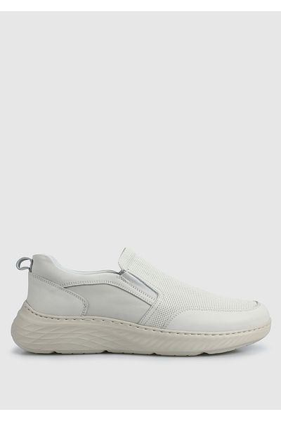 Eclipse White Leather Men's Shoes