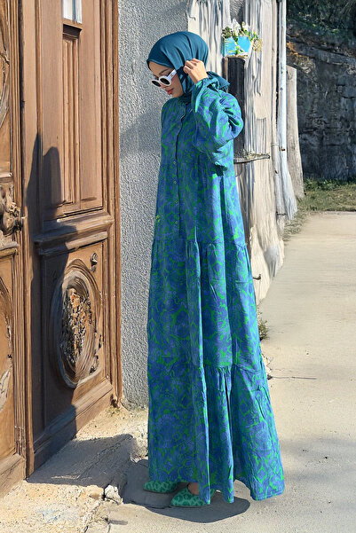 Cockatoo Γυναικείο μακρύ φόρεμα με έθνικ σχέδιο από ύφασμα βισκόζης