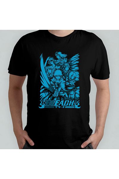 Pixxa Bleach Anime Manga Unisex 100% βαμβακερό μπλουζάκι με λαιμόκοψη μοντέλο 5