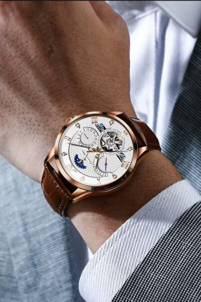 Kronen & Söhne Kronen&Söhne KS4009 Luxury Gold Tourbillon Mekanik Otomatik Erkek Kol Saati