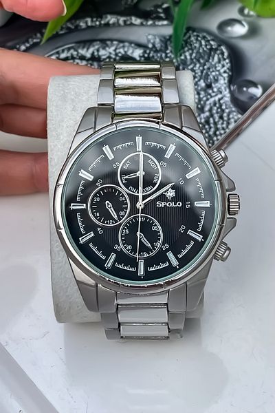 S.POLO New Season Square Model Silver Color Men's Wristwatch with Bracelet Gift Father's Day Gift