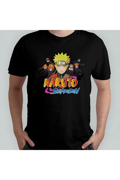Pixxa Naruto Anime Unisex 100% βαμβακερό μπλουζάκι με λαιμόκοψη μοντέλο 6