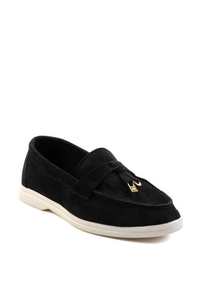Bambi Siyah Kadın Loafer Ayakkabı K01140004672