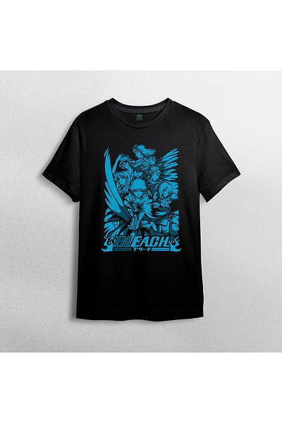 Pixxa Bleach Anime Manga Unisex 100% βαμβακερό μπλουζάκι με λαιμόκοψη μοντέλο 5
