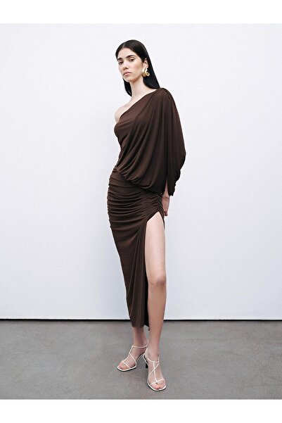 Nocturne - Drape Detaylı Maxi Elbise