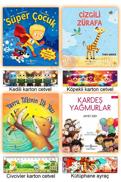 TÜRKİYE İŞ BANKASI KÜLTÜR YAYINLARI Süper Çocuk Çizgili Zürafa Yavru Tilkinin...
