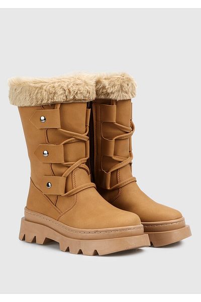Kiddo Girl's Tan Boots