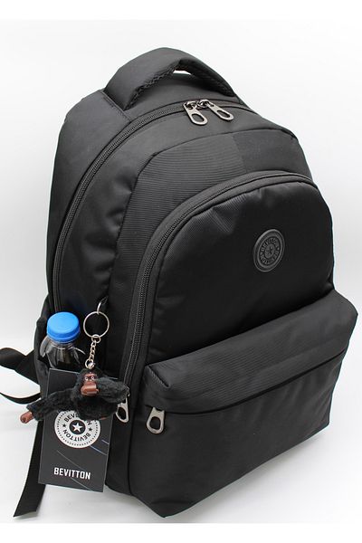 Bevitton Unisex Μαύρο Σχολικό Σακίδιο Πλάτης μεγάλου μεγέθους - Αδιάβροχο 2200