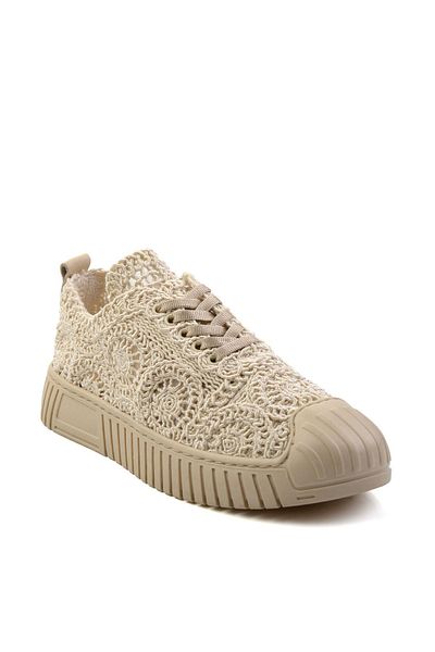 Bambi Beige Leather Women's Sneaker K01331175016