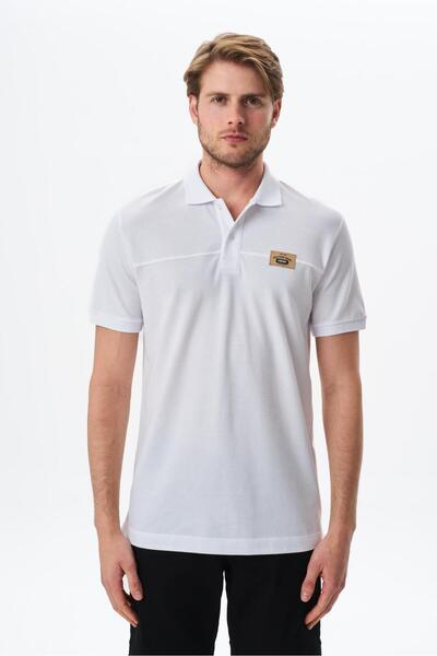 Arma Erkek Beyaz Regular Fit Basic % 100 Pamuk Pike Polo Yaka Tişört Y29374355402