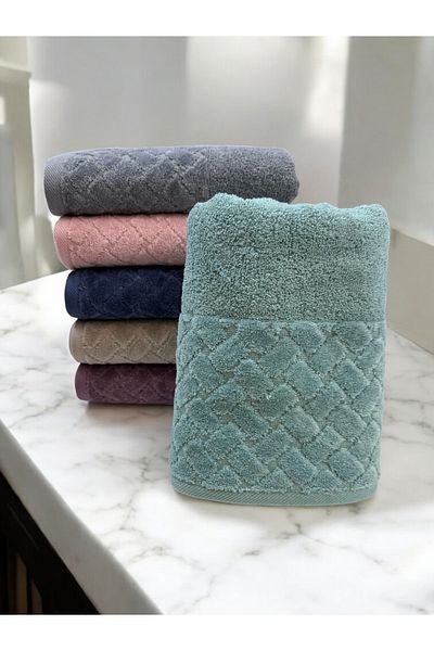 Softplus Σετ πετσετών χεριών 100% βαμβακερό μερικό βελούδο 6 τεμαχίων