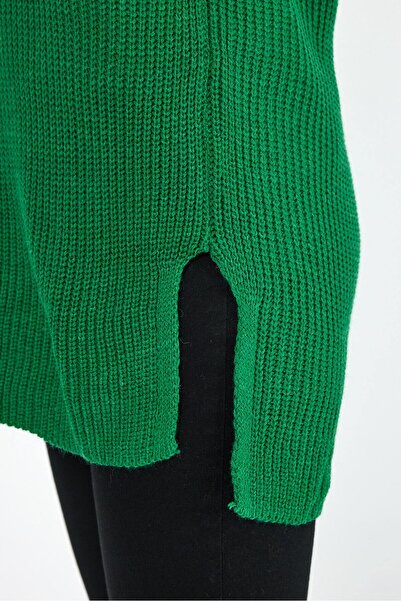 Rodi Kadın V Yaka Sıfır Kol Triko Süveter 0608