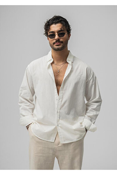 viperkombin Erkek Krinkıl Keten Gömlek Premium Regular Kalıp