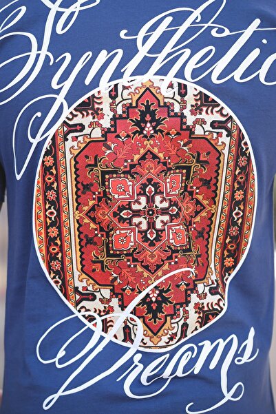 Oksit Ανδρικό μπλουζάκι Comfort με έθνικ μοτίβο με λογότυπο πίσω και μπροστά