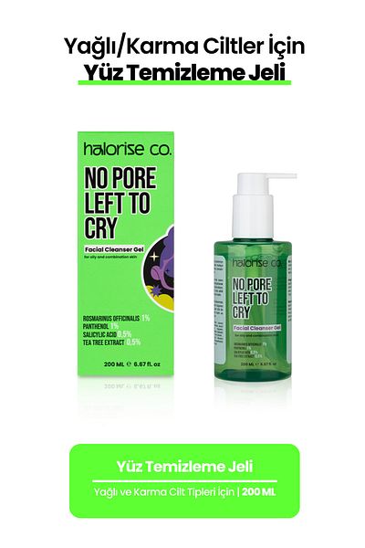 Halorise co. Anti-Acne Tea Tree Extract Purifying Facial Cleansing Gel for Oily and Combination Skin - 200ml