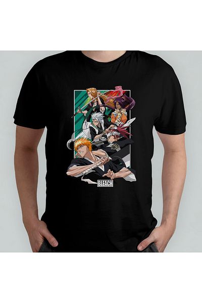 Pixxa Bleach Anime Manga Unisex 100% βαμβακερό μπλουζάκι με λαιμόκοψη μοντέλο 8