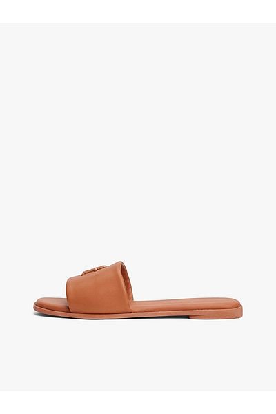 Tommy Hilfiger Th Logo Hardware Leather Mule Women's Slippers Fw0Fw08806Gpa