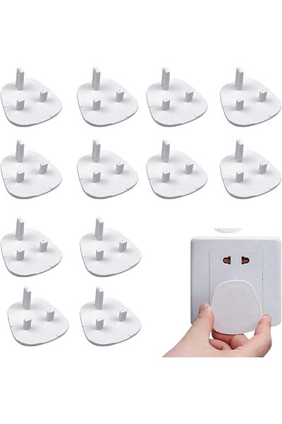 SKY TOUCH 12pcs per Pack Baby Proofing Plug Covers, White Outlet Covers Safety Covers, Electrical Protectors