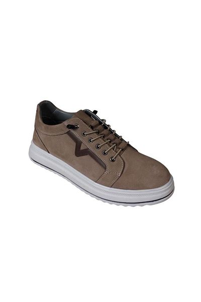 Yaz Kış Ayakkabı Yazkiş Men's Black Skin Mink Suede Genuine Leather Thick Sole Casual Shoes