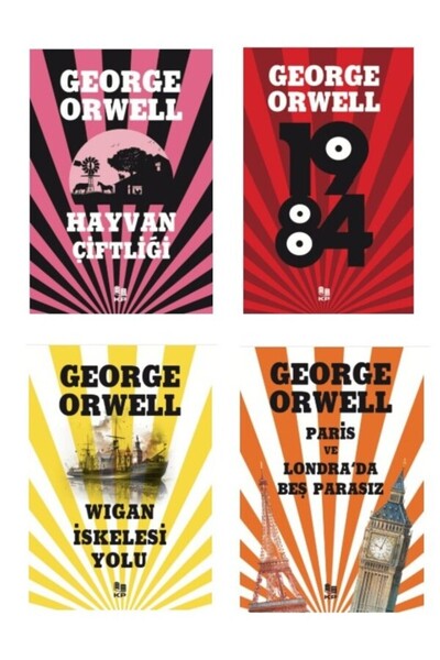 Kitap Pazarı George Orwell SET(1984 Hayvan Çiftliği Paris ve Londrada Beş Parasız Wigan İskelesi Yolu)
