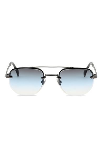 TomyHelf Unisex Sunglasses |   Rectangle Design, Dark Gray Metal Frame |   Dark Blue Glass |   Db1078/S David Bckhm
